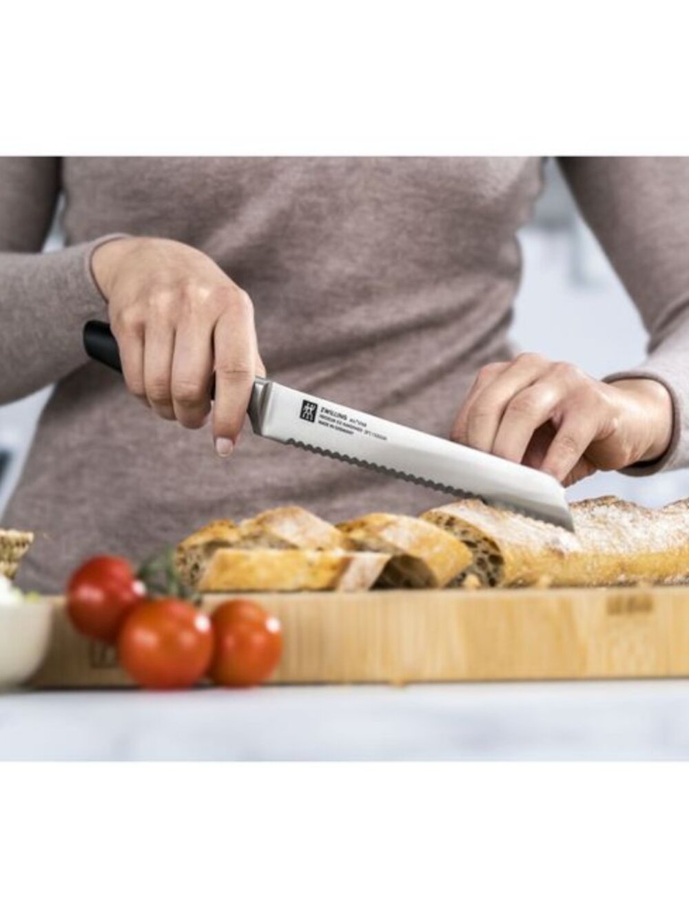 Zwilling 8" Bread Knife with Gold Logo Application